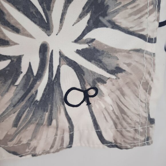 OP Ocean Pacific Hawaiian Swim Trunks Men's Size M Hibiscus Beach Vacation - Picture 3 of 6